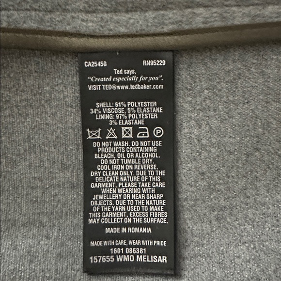 Ted Baker Gray Belted Coat - Picture 5 of 7